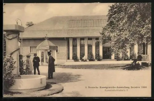 AK Dresden, 3. Deutsche Kunstegewerbeausstellung 1906, Kunstindustriehalle II