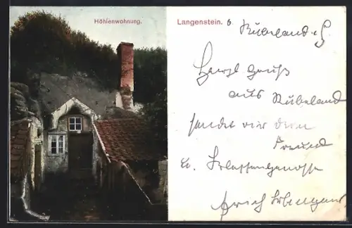 AK Langenstein / Harz, Höhlenwohnung