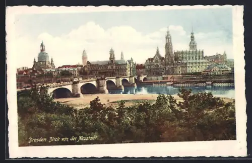 AK Dresden, Blick von der Neustadt