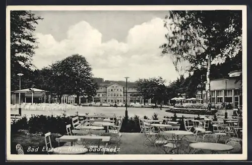 AK Bad Elster, Neuer Badeplatz, Restaurant-Terrasse