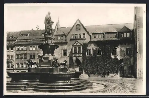 AK Freiberg i. Sa., Denkmal Otto der Reiche, Ratsapotheke