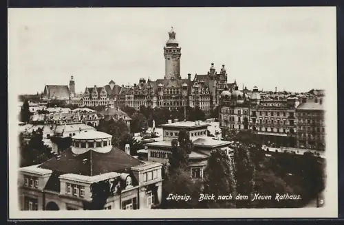 AK Leipzig, Blick nach dem Neuen Rathaus