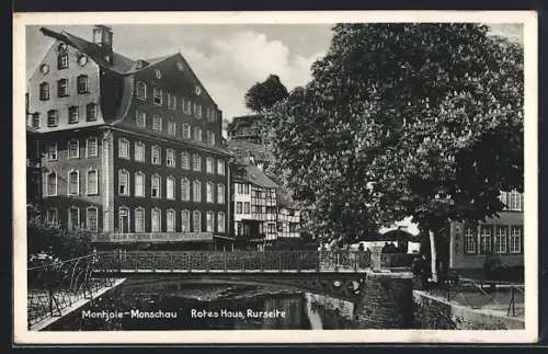 AK Monschau, Rotes Haus, Rurseite