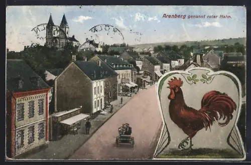AK Arenberg, Ortsansicht, Roter Hahn