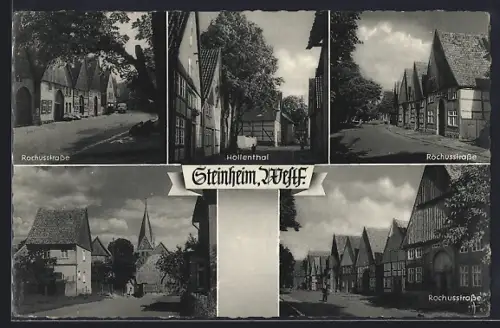 AK Steinheim /Westf., Rochusstrasse, Höllenthal, Ortspartie