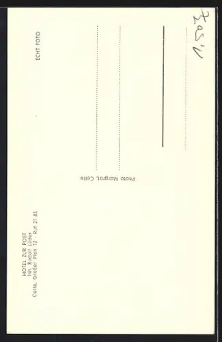 AK Celle, Hotel zur Post, Inh. Rudolf Lüder