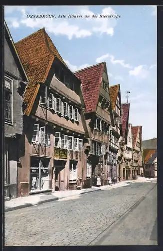 AK Osnabrück, Alte Häuser an der Bierstrasse