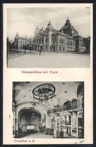 AK Frankfurt a. M., Schauspielhaus mit Foyer