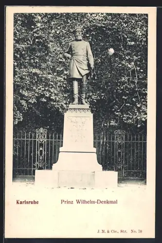AK Karlsruhe, Prinz Wilhelm-Denkmal