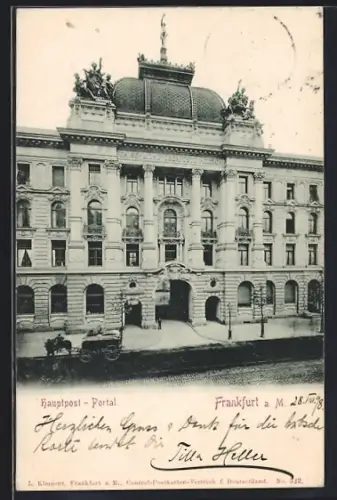 AK Frankfurt a. M., Hauptpost-Portal