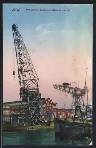 AK Kiel, der neue grosse Kran der Germaniawerft