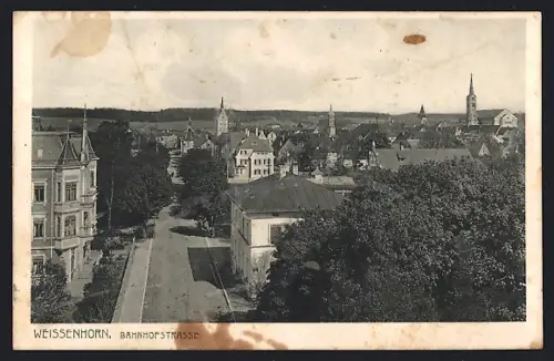 AK Weissenhorn, Blick in die Bahnhofstrasse