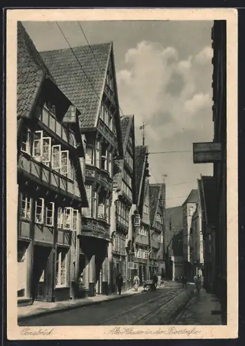 AK Osnabrück, Alte Häuser in der Bierstrasse