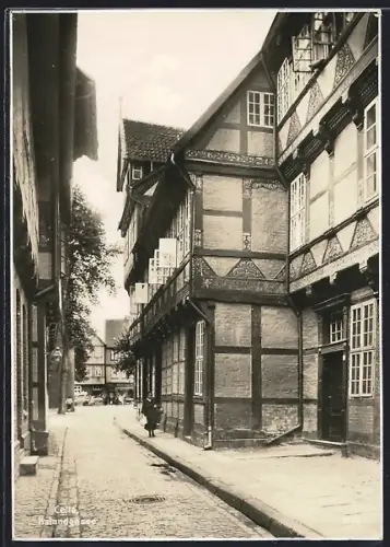 AK Celle, Kalandgasse mit Wohnhäusern