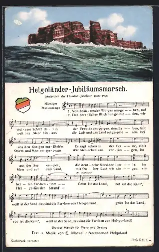 Lied-AK Helgoland, Helgoländer-Jubiläumsmarsch
