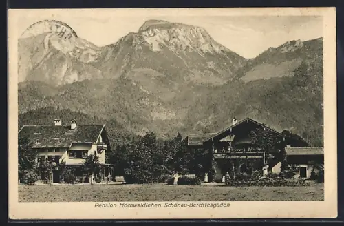 AK Schönau-Berchtesgaden, Gasthaus-Pension Hochwaldlehen