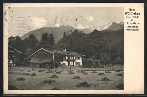 AK Unterstein bei Berchtesgaden, Haus Wölfllehen Fendt