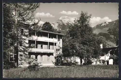 AK Berchtesgaden-Schönau, Hotel Malterlehen mit Hohem Göll und Brett