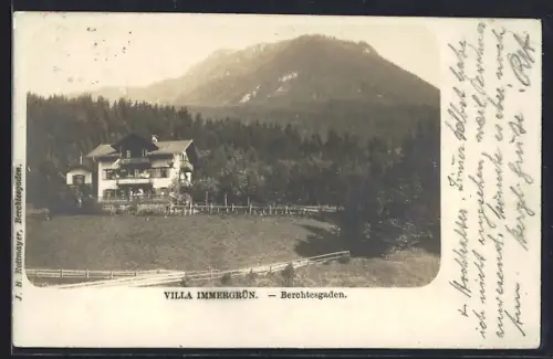 AK Berchtesgaden, Blick zum Hotel Villa Immergrün