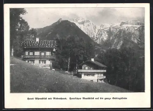 AK Berchtesgaden, Villa Alpenblick mit Rebenhaus