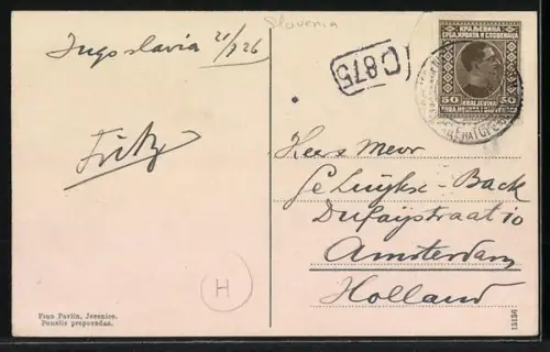 AK Jesenice-Assling, Totalansicht mit Bahnhof