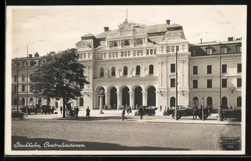 AK Stockholm, Centralstationen, Eingang zum Zentral-Bahnhof