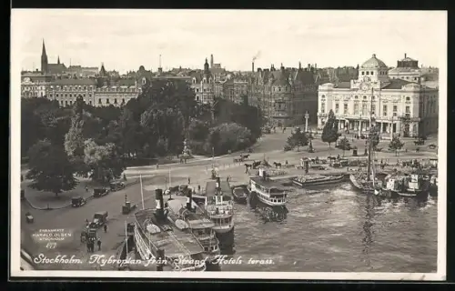 AK Stockholm, Nybroplan fran Strand Hotells takterras