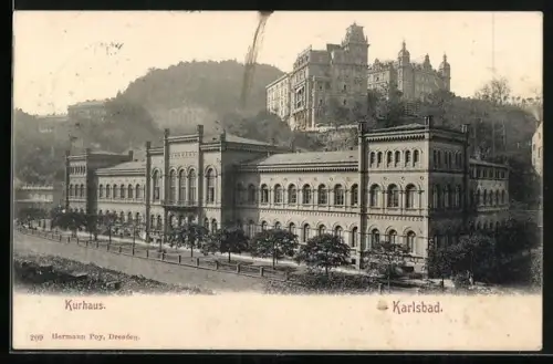AK Karlsbad, Ansicht vom Kurhaus