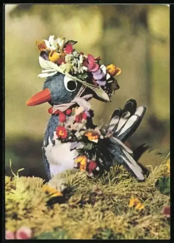 AK Frau Elster mit Hut