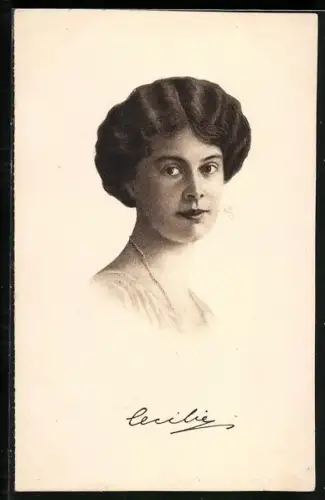 Künstler-AK Cecilie im Porträt