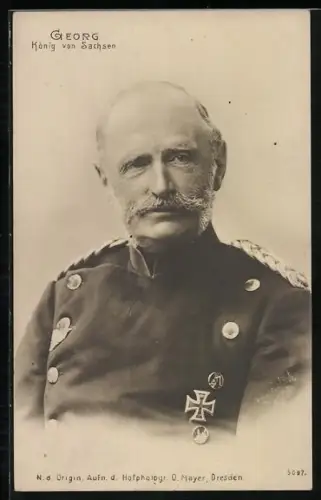 AK König Georg von Sachsen in Uniform