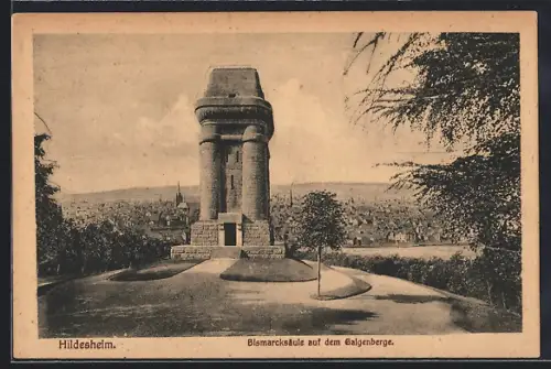 AK Hildesheim, Bismarcksäule auf dem Galgenberge