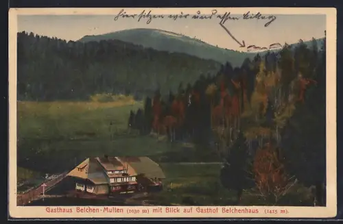AK Belchen-Multen, Blick auf Gasthof Belchenhaus, Bes. J. Stiefvater