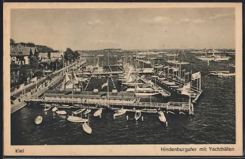 AK Kiel, Hindenburgufer mit Yachthäfen