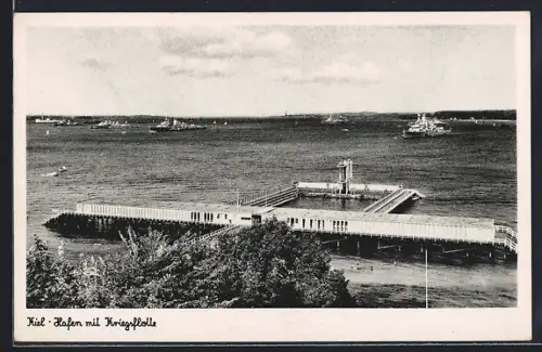 AK Kiel, Hafen mit Kriegsflotte