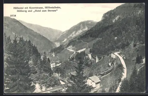 AK Höllental / Schwarzwald, Kunststrasse, Höllentalbahn, Höllsteig, Hotel zum Sternen