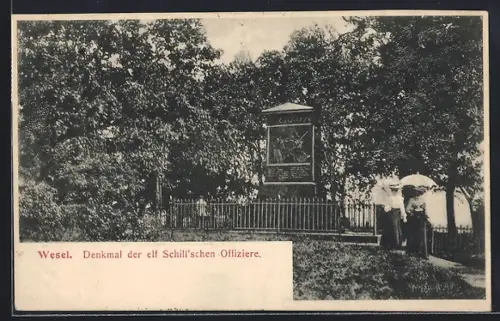 AK Wesel / Rhein, Denkmal der elf Schill`schen Offiziere