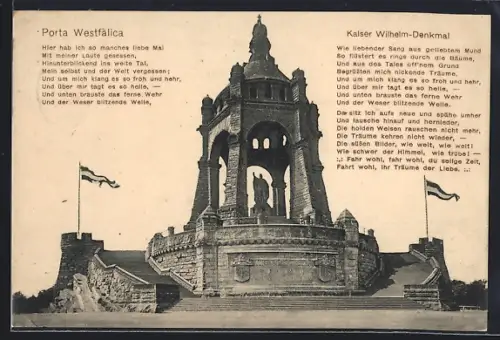 AK Porta Westfalica, Kaiser Wilhelm-Denkmal