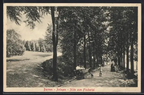 AK Barmen, Anlagen, Allee zum Fischertal