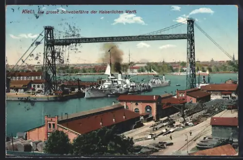 AK Kiel, Grosse Schwebefähre der Kaiserlichen Werft