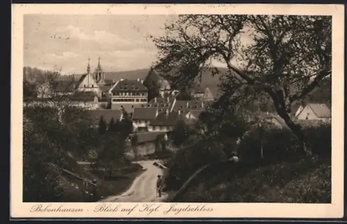 AK Bebenhausen, Blick auf Kgl. Jagdschloss