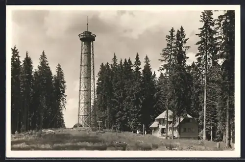 AK Hochfirst /Schwarzwald, Aussichtsturm, Rasthaus