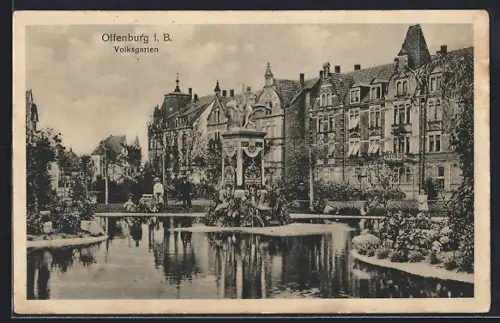 AK Offenburg i. B., Volksgarten