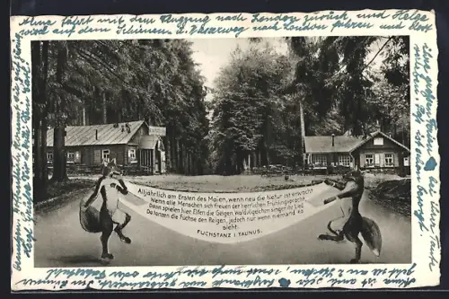 AK Fuchstanz i. Taunus, Gasthaus und Fuchstanz-Szene