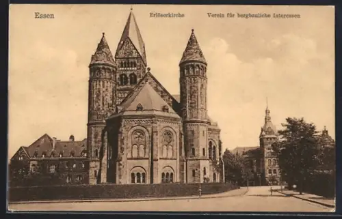 AK Essen, Erlöserkirche, Verein für bergbauliche Interessen