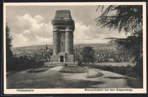 AK Hildesheim, Bismarcksäule auf dem Galgenberge