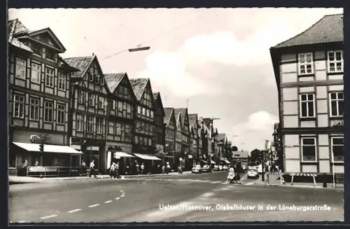 AK Uelzen /Hannover, Giebelhäuser in der Lüneburgerstrasse