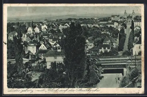 AK Ludwigsburg / Württemberg, Blick auf die Stadtkirche
