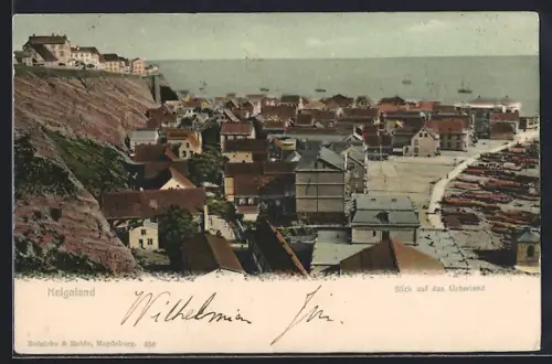 AK Helgoland, Blick auf das Unterland