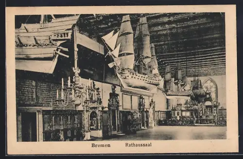 AK Bremen, RathaussaalInnenansicht
